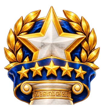 Five-star laurel badge